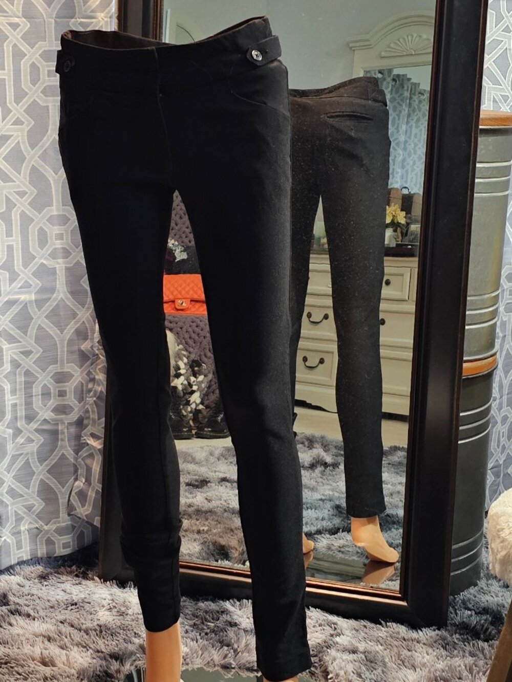 Jessica Riley High‑Waist Slim‑Fit Stretch Trousers – Size 4